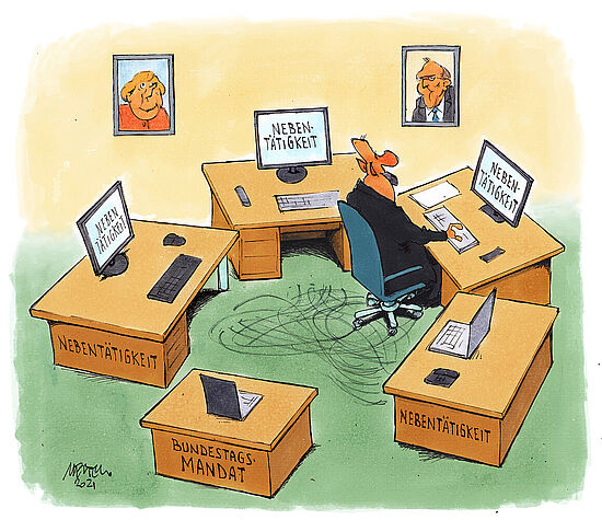 Cover-Karikatur von Gerhard Mester, Abdruck honorarpflichtig Cover-Karikatur von Gerhard Mester, Abdruck honorarpflichtig