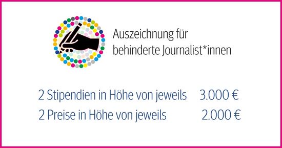 Auszeichnung für behinderte Journalist*innen