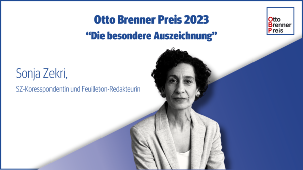 Sonja Zekri, "Die besondere Auszeichnung"