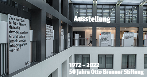 Grafik zu Ausstellung 50 Jahre Otto Brenner Stiftung