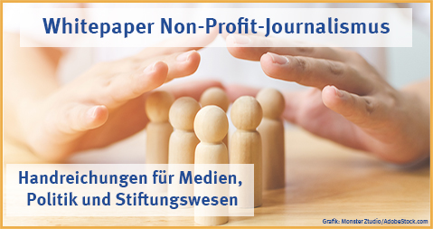Headergrafik OBS-Arbeitsheft 112 zu gemeinnützigem Journalismus