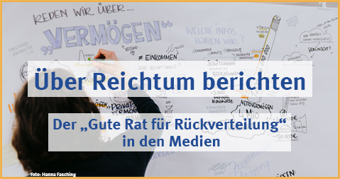 Über Reichtum berichten - Der 'Gute Rat für Rückverteilung' in den Medien
