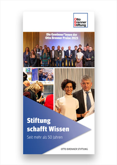 Flyer der Otto Brenner Stiftung